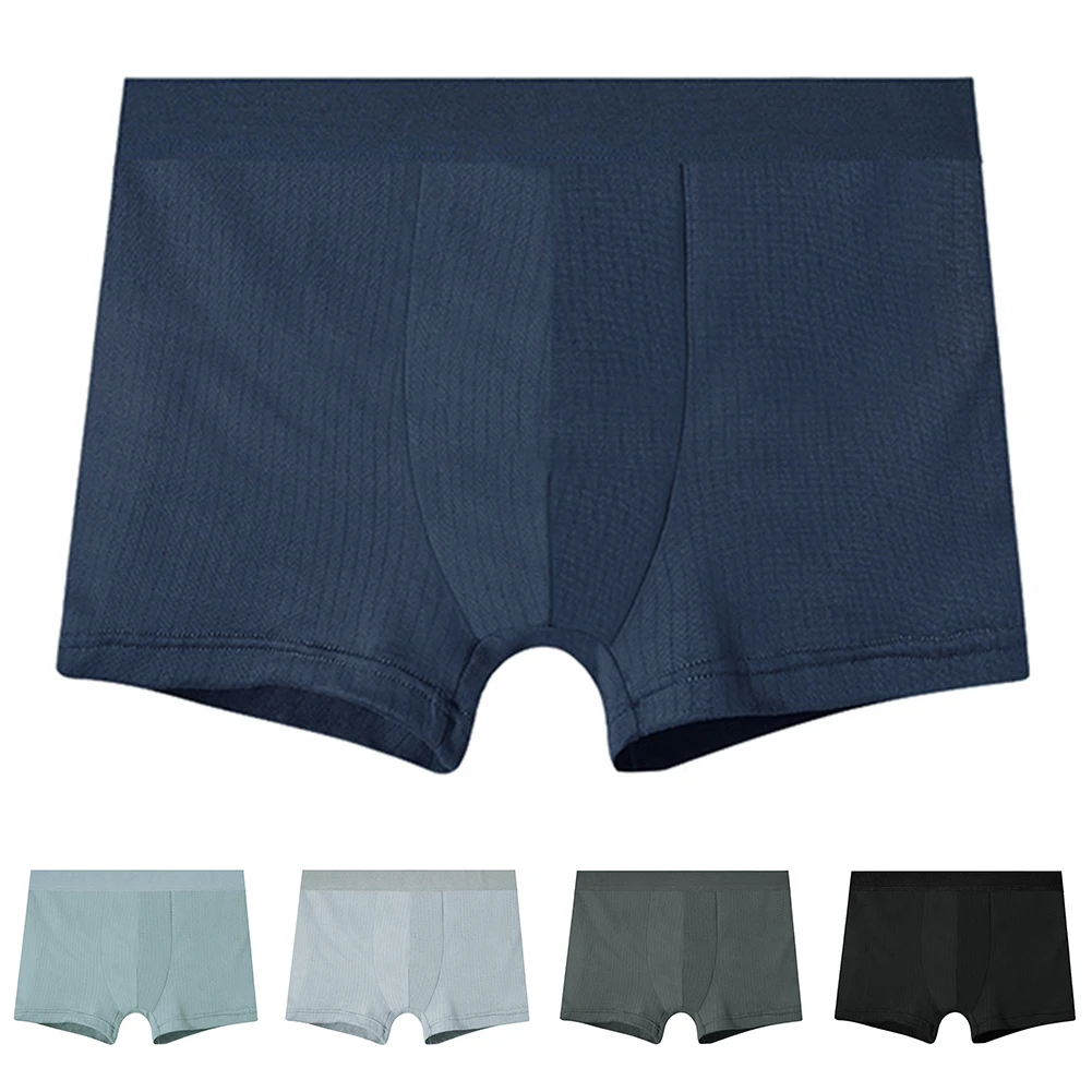 

Men Stripes Boxer Shorts Soft Breathable Man Underwear Underpants Men's Panties Boxer Trunks Solid Color