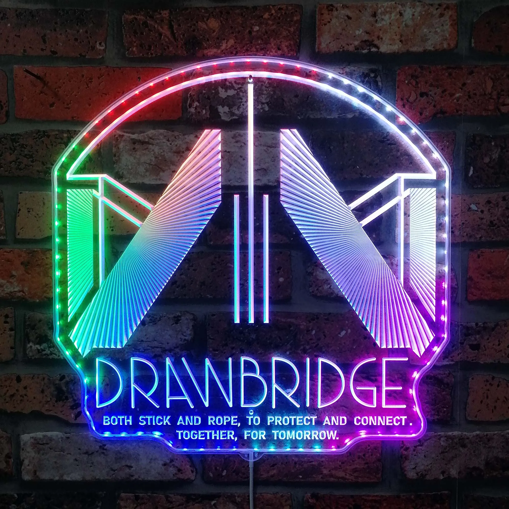 Death Stranding Drawbridge Neon LED Sign with Dynamic RGB Colors