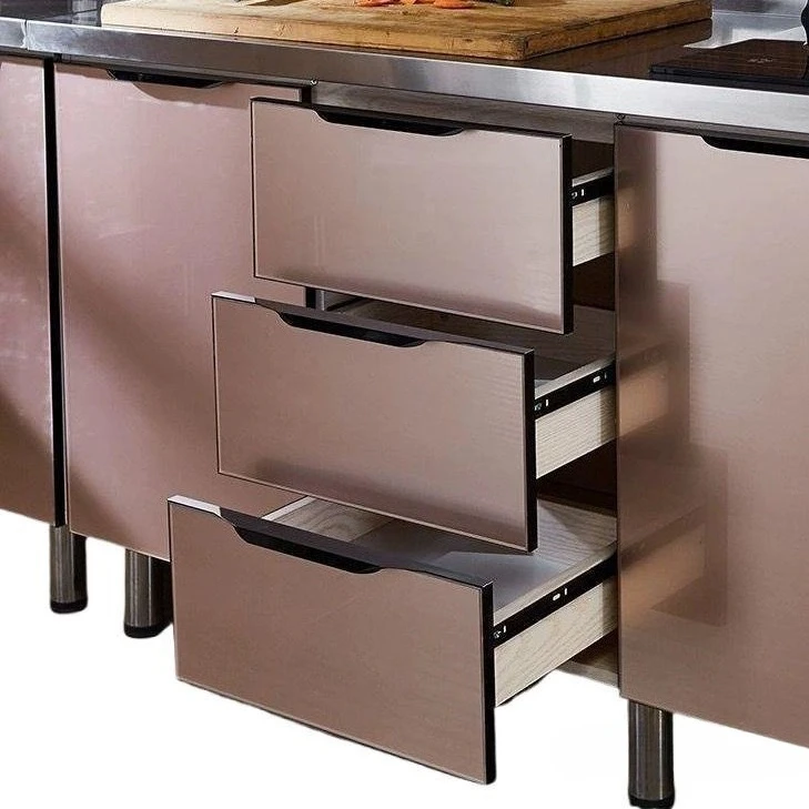 Stainless Steel Cabinet Assembly Cupboard Sink Cabinet Household Kitchen Cabinet Stove