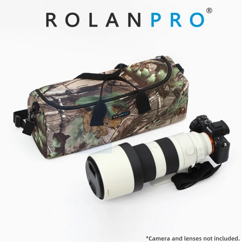 ROLANPRO Przenośna podręczna torba do przechowywania jednego aparatu i jednego obiektywu do Nikon Z180-600, Canon RF 200-800, Sony 200-600mm SLR Lens