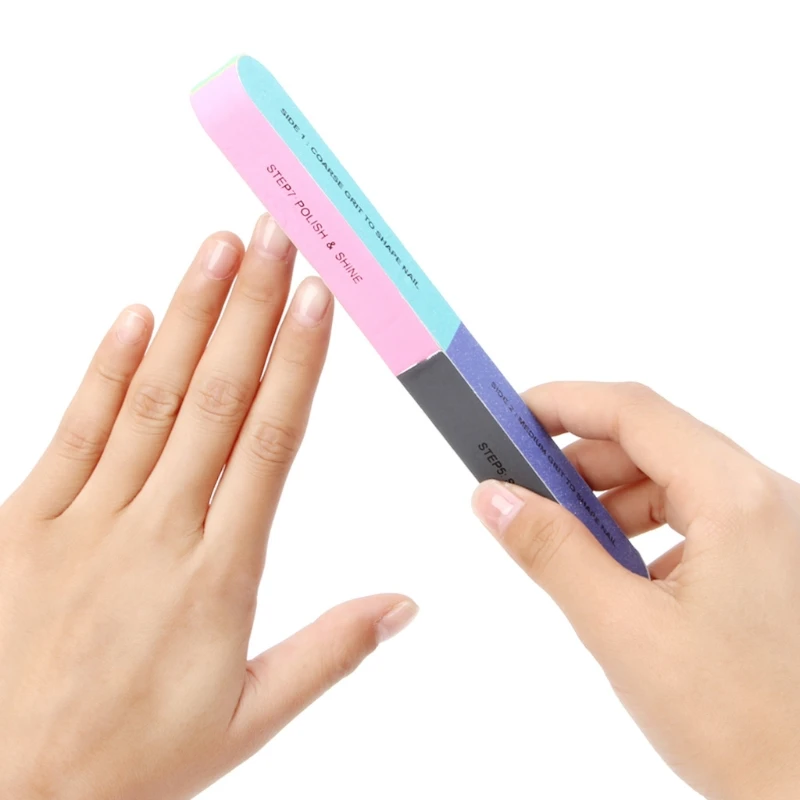 50Pcs Six-sided Nano Printed Nail File Sand Strips Multifunctional Manicure Sanding Polishing Repair Nail Art Salon Beauty Tools