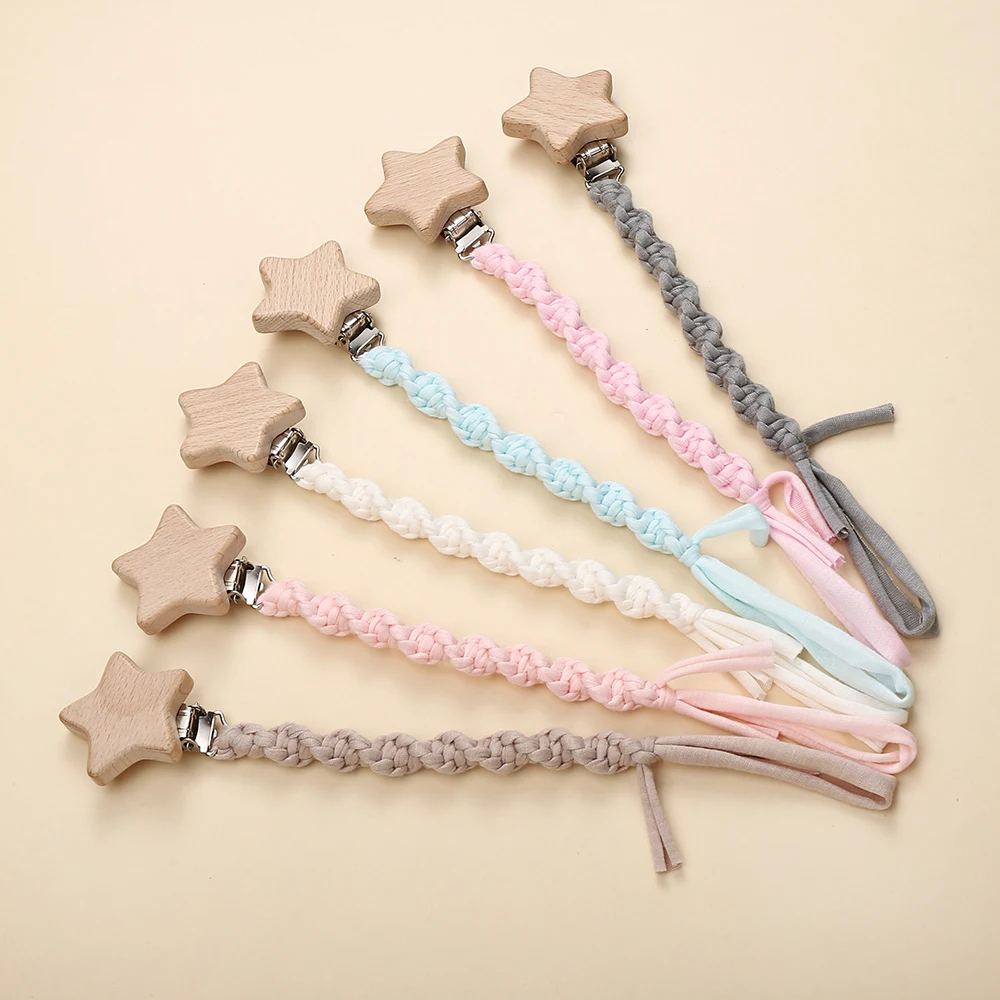 Baby Anti-drop Chain Pacifier Clip Cotton Cloth Hand chain Infant Nipple Soother Chain Clips Dummy Holder Nipple Clip Gift Stuff