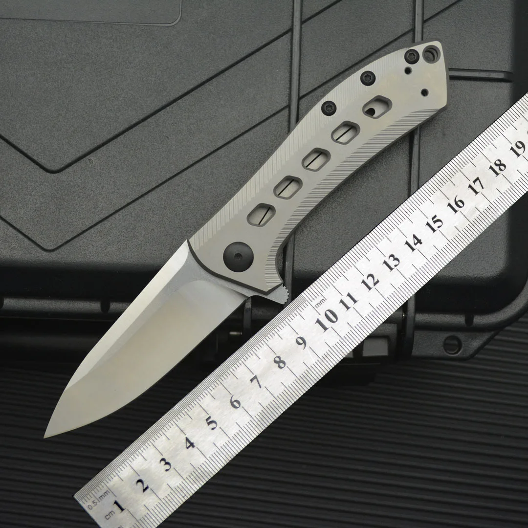 

0801 Folding Knife TC4 Titanium Handle hunting camping Outdoor Tactical Gear EDC Tool Defense Pocket Knives