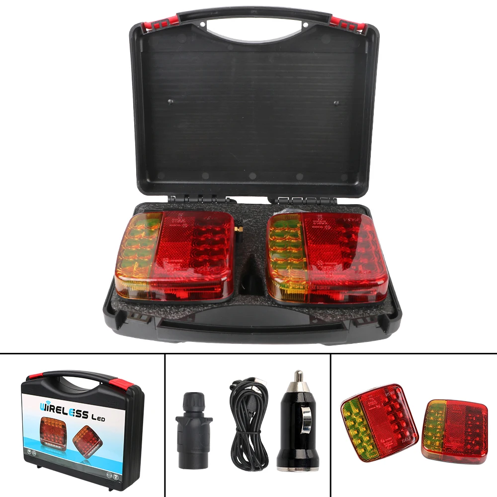 

Для каравана, автофургона, кемпера, грузовика, грузовика, задний фонарь для прицепа, задний фонарь, сигнальный предупреждающий стоп-сигнал, магнитный беспроводной светодиодный светильник