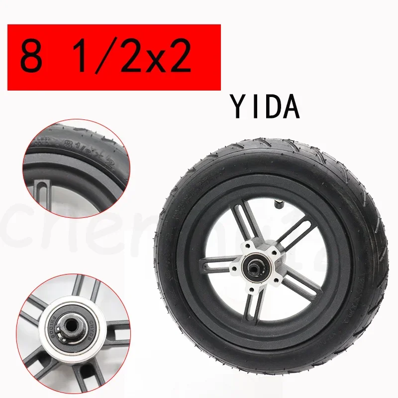 For Xiaomi Mijia M365 Scooter Rear Wheel 8 1/2X2  Electric Skateboard Pneumatic Tire Inner Tube and 8.5 Inch Rim