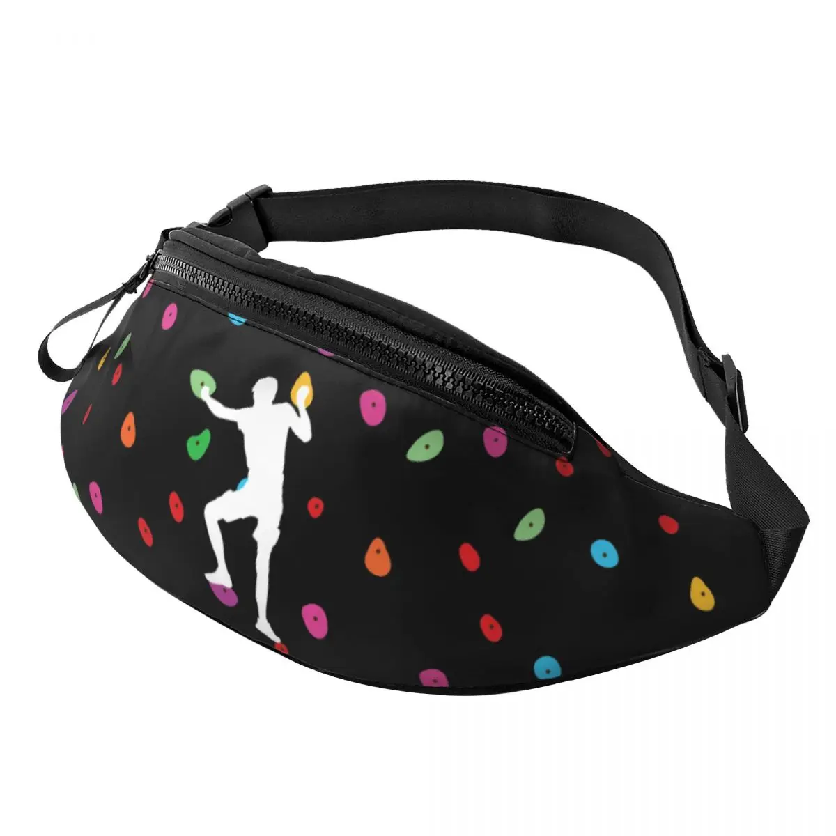 Bouldering Climbers Rock Climbing Wall Fanny Pack Women Men Boulderer Gift Crossbody Waist Bag for Hiking Phone Money Pouch