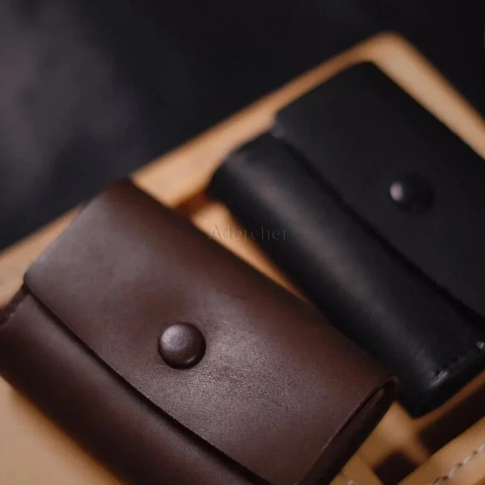 Cowhide Leather SD Card Pack for 120/135 Film Leather Protection Bag Storage Bag Camera Battery Bag Accessories