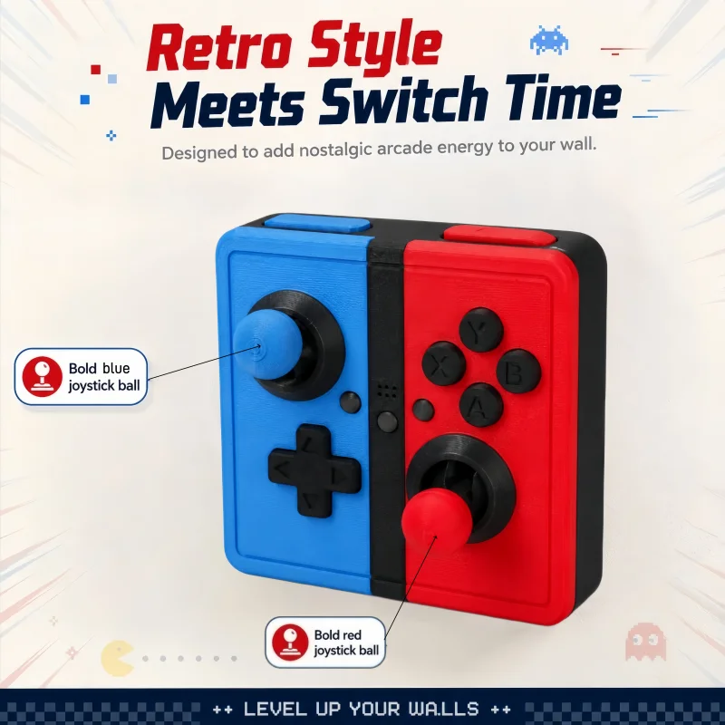 Creative Arcade Game Light Switch Cover Retro Gamer Room Decoration Joystick Wall Switch Plate Home Decor