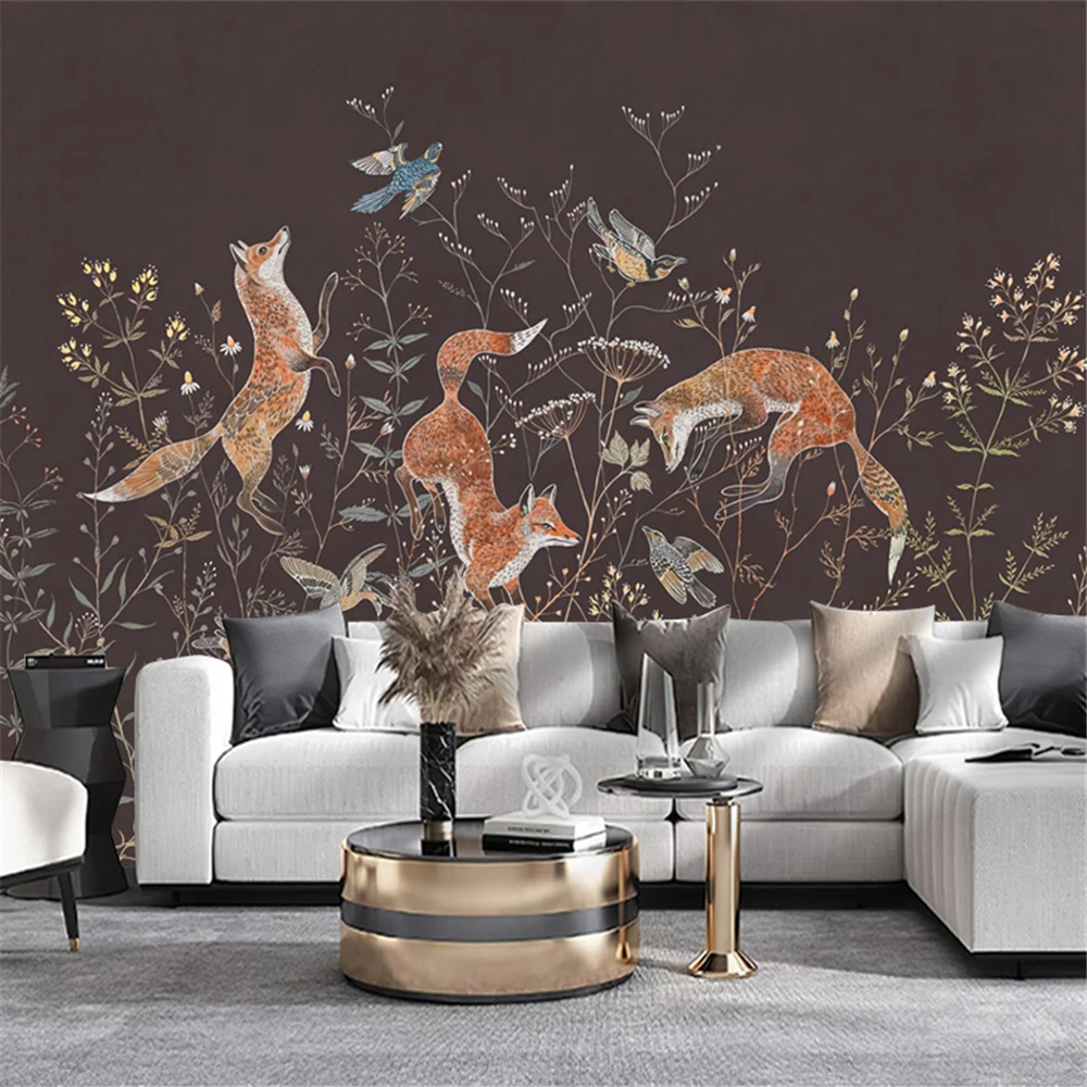 Custom forest animal fox wallpaper for child\'s room Sofa Bedroom TV Background papel de parede art mural wall paper home Decor