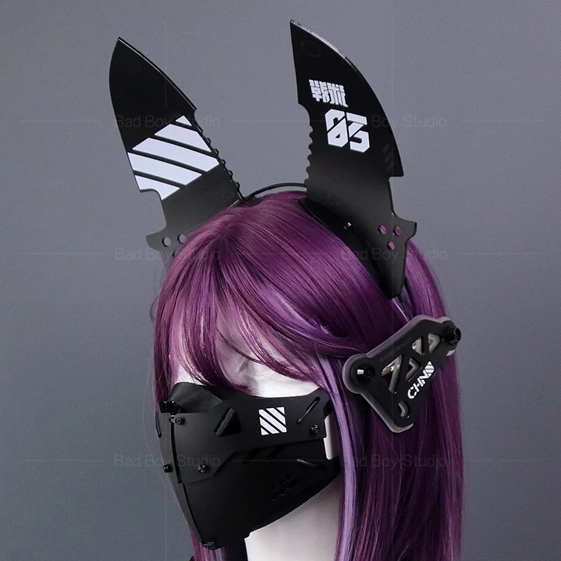 

Cyberpunk Functional Style Mechanical Armor Ear Headband Central Town Tactical 03 Craft Cosplay Props Music Festival Accessories