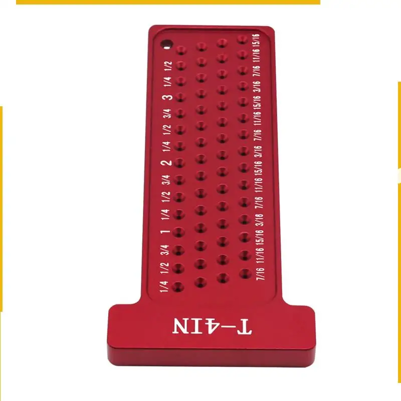 A76K 1 PZ Posizionamento dei fori in lega di alluminio Strumento di misurazione del calibro per incisione Marcatura imperiale T-Rule
