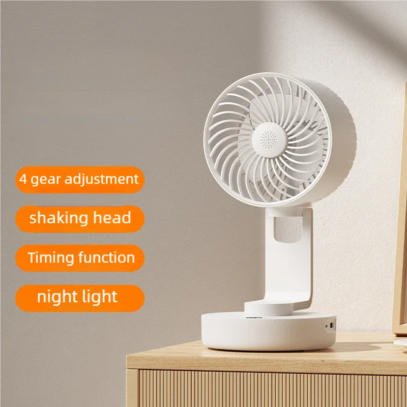 Cordless Electric Fan 4000mAh Portable Air Circulator Fan Desktop Wall Ceiling Air Cooling Cooler Quiet Oscillating Ventilator