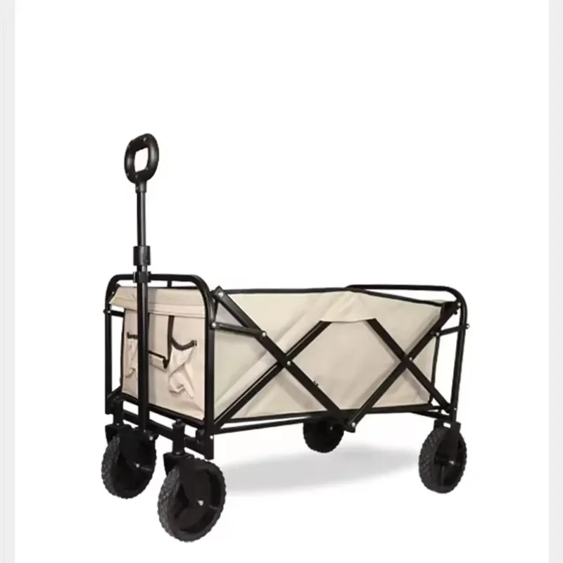 Outdoor Garden with Adjustable Retractable Camping Picnic Foldable Truck Folding Heavy Duty Thick Wheel Trolley