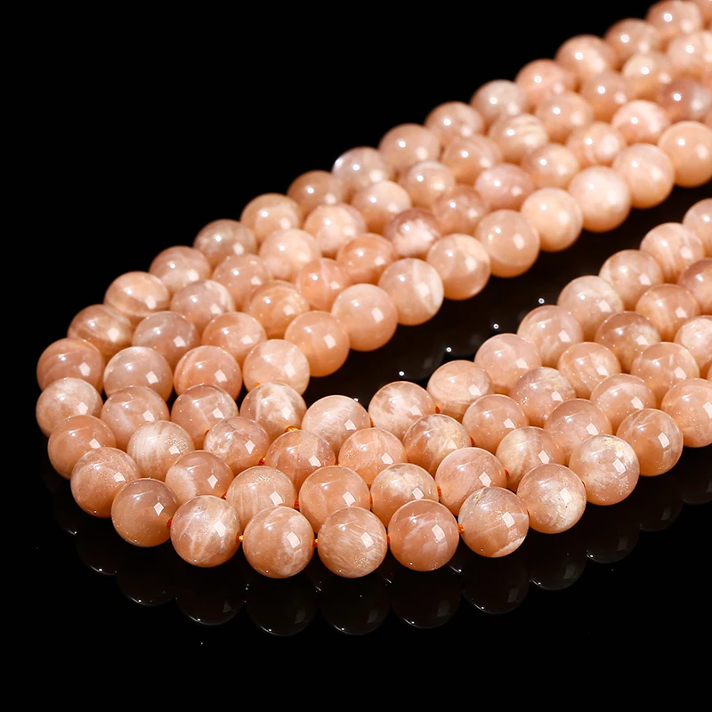 Natural Orange Sunstone Beads  - Gemstone Bracelet Healing review and price
