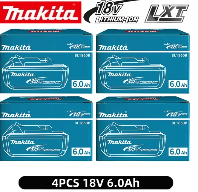 100% Original Makita Battery, 6.0Ah Rechargeable Battery 18V, Replacing Makita BL1830B L1840B L1850B L1860B, Power Tool Battery