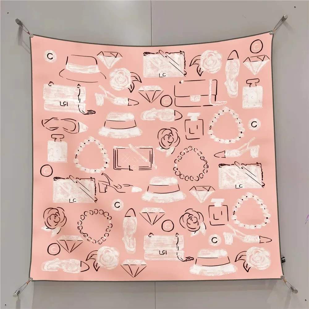 

90 см новая сумка для шляпы, саржевая шелковая женская дорожная солнцезащитная шаль, большой квадратный шарф, головной платок, оптовая продажа, шарф для женщин