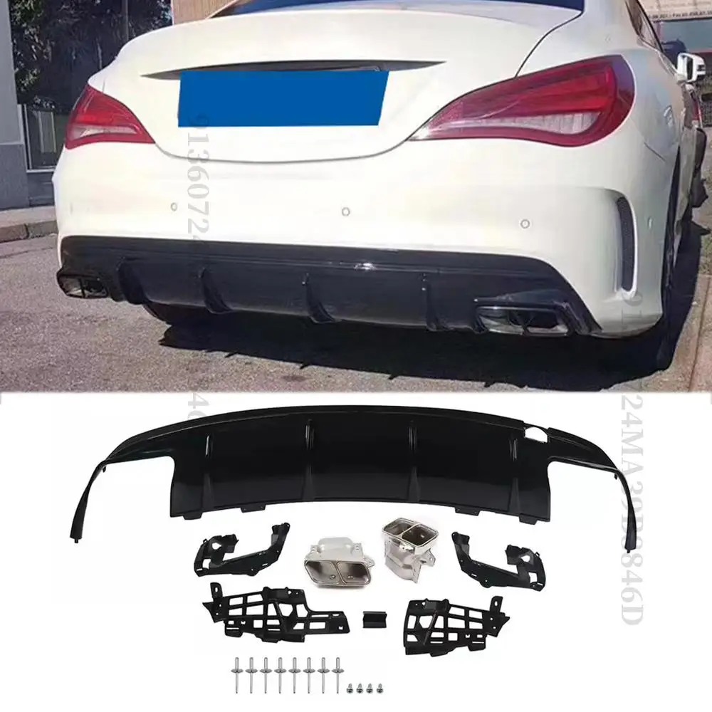 

Bumper lip cover exhaust pipe protector 2013-2019 modified AMG protective kit Mercedes W117 C117 Mercedes CLA 200 220 260