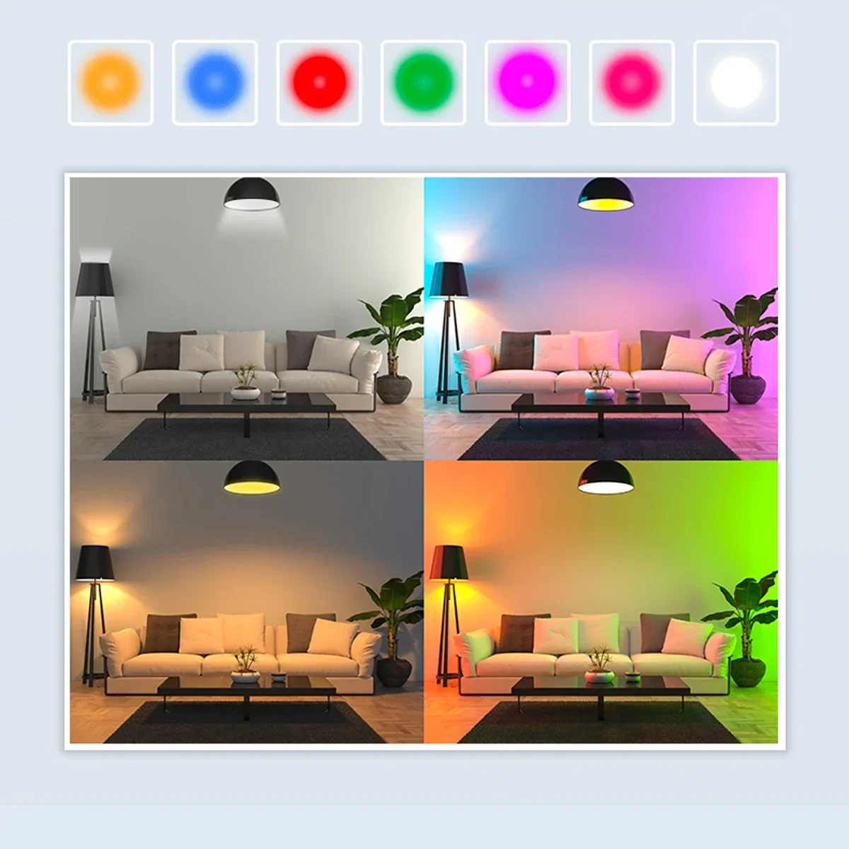 Moes WiFi Smart LED Glühbirne Tuya Dimmbare Lampe 9W RGB C+W Smart Life App Rhythmuskontrolle Alexa Google Voice E27 90-250V 806lm