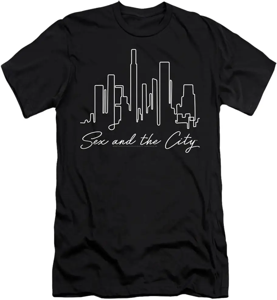 LOGOVISION Sex and The City Lined City Unisex Adult Canvas Brand T Shirt