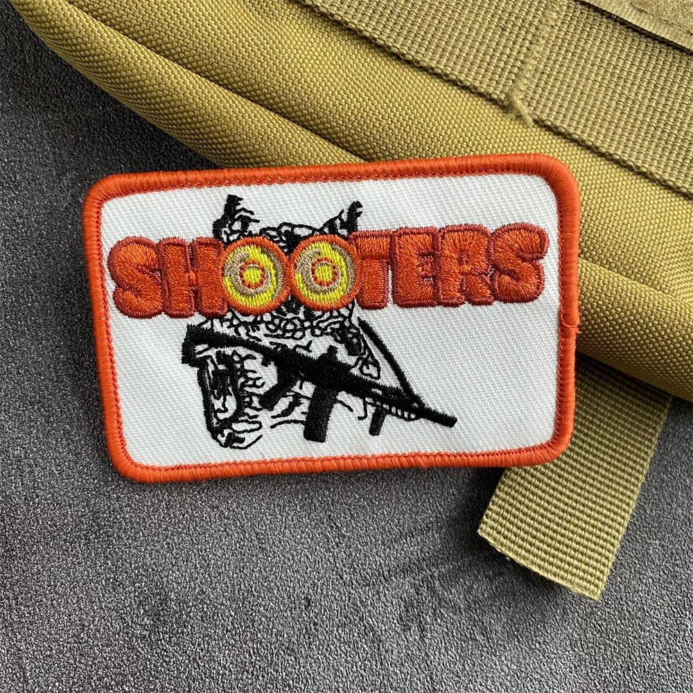 Owl Shooters Embroidered Hook and Loop Morale Badge Patches I GIVE A HOOT Chicken Tactical Hook&Loop Outdoor Backpack Stickers