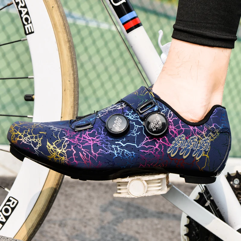 Men cycling shoes bicycle lockless rubber hard sole MTB bicycle flat shoes non-slip women SPD mountain bike competition shoes