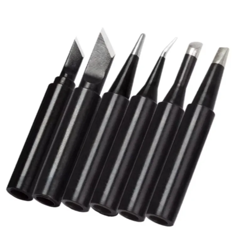 BLACK Lead-Free Soldering Solder Iron Tips 900M-T for  936 fx 888D SAIKE 909D 852 CXG 936d Soldering Repair Station  10PCS