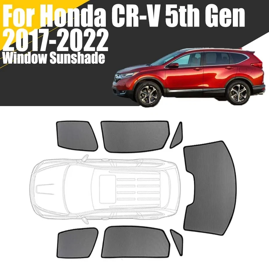 Custom Magnetic Car Window Sunshade For Honda CR-V 5th Generation 2017-2022 Curtain Mesh Front Windshield Frame Curtain CRV