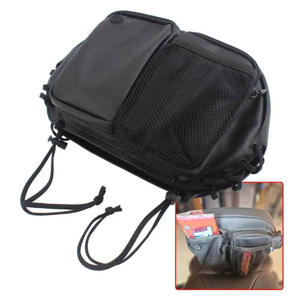 Motorcycle Rider Backrest Pad Cover Tour Pack Sissy Bar Organizer Bag for Harley Touring Glide Softail Dyna Sportster 2009-2024
