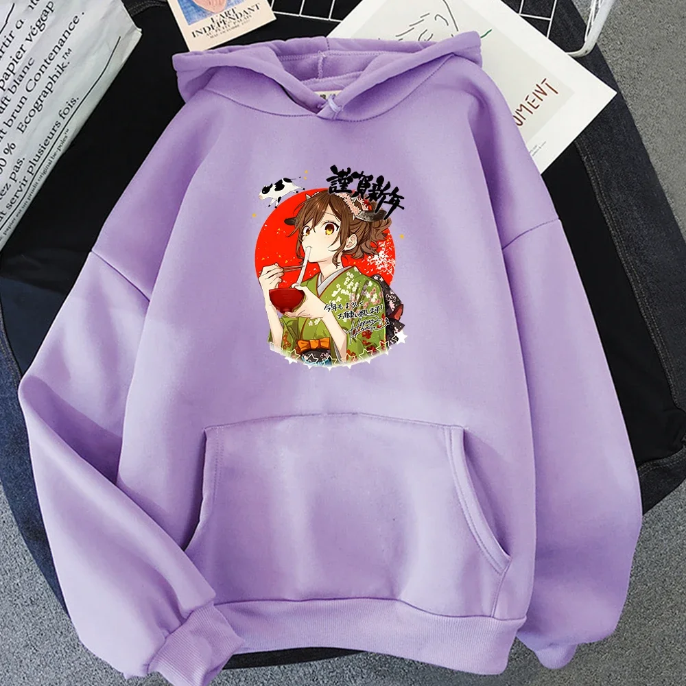 Hot Anime Horimiya Hori Kyouko Cute Print Pullovers Men Women Classic Simple Hoodies Casual Sweatshirt Harajuku Streetwear