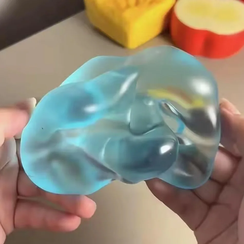 ASMR Apfel-Formbarer Stressball Kokosnussöl Quetschbarer Transparenter Apfel Nicht-Springender Quetschball Sensorisches Spielzeug Stressabbau-Spielzeug – Detail 6