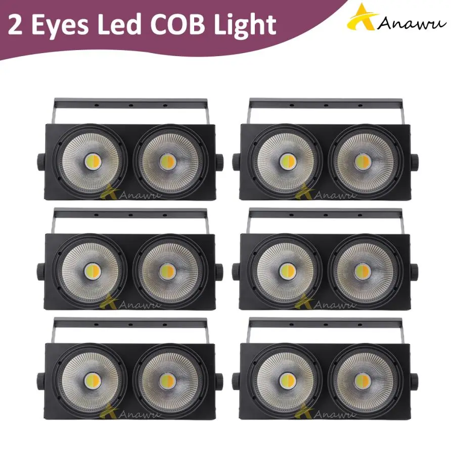 

No Tax 6Pcs Blinder Led Cob 2x100w Light Cold White/Warm White 2in1 COB LEDs Control Optional Individually 2x100W Audience Light