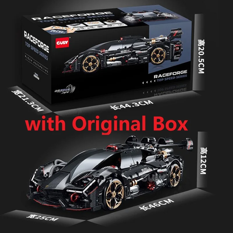 

Original Box Desktop Decoration Technical 1:10 RC Drift Car Terzo Millennio Building Blocks Bricks Model Toys Christmas Gift Set