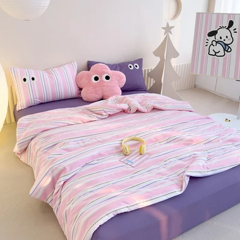 

2025 new dopamine washed cloud cotton big eye series summer quilt four-piece three-piece set single piece summer quilt cool