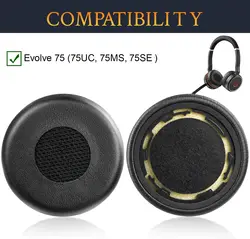 Jabra Vito 75ms 75se用の交換用パッド,ワイヤレスステレオヘッドセット,イヤークッション,高密度n,75uc