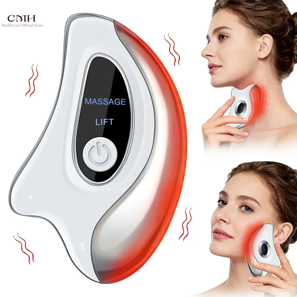 

Electric Gua Sha Facial Tool Heating Vibration Face Massage SPA Guasha Scraper for Face Body Facial Skin Lifting Skin Tightening