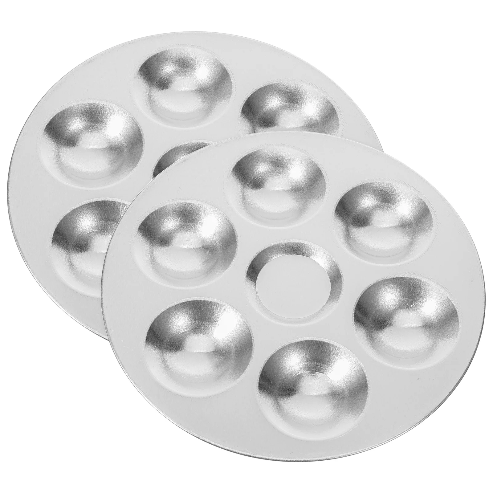 

2pcs Aluminum Color Palette Durable RustProof Mixing Tray for Watercolor Painting Supplies Storage