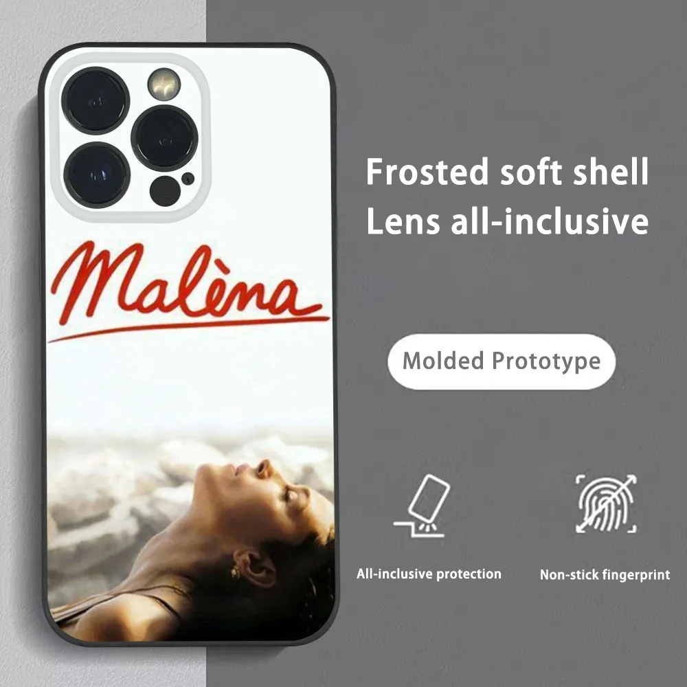 M-MALENA Movie Phone Case For iPhone 15 14 13 12 11 Pro Xs Max Mini XR X 7 8 Plus Black Frosted Soft Shell Funda Anti Drop Cover