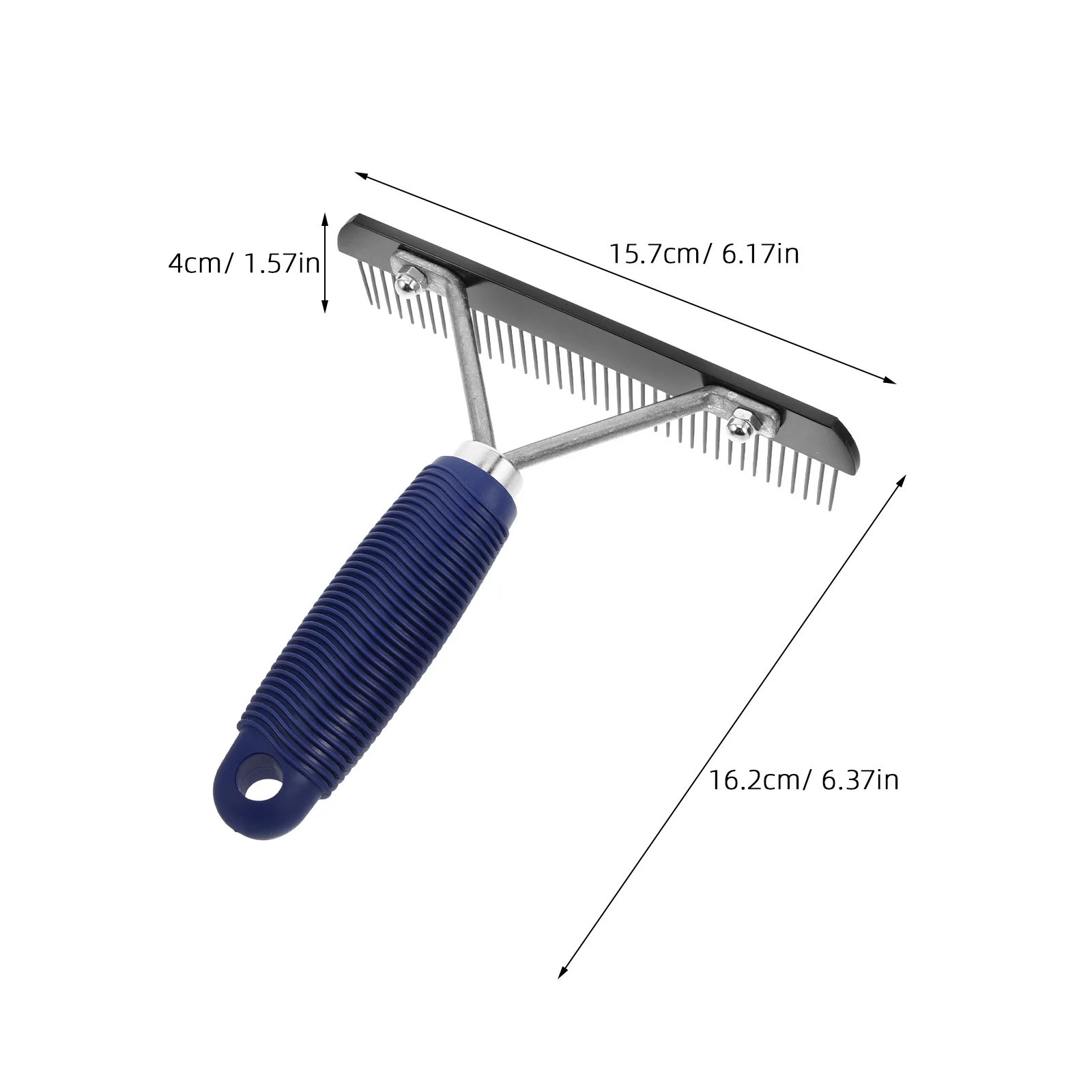 مشط إزالة الشعر على شكل حصان من الفولاذ المقاوم للصدأ، فرشاة تهذيب معطف داخلي متين، أداة إزالة الشعر متعددة الأغراض #6