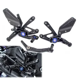 For Yamaha YZF-R1 R1M Footrest Carbon Fiber Rearset Foot Pegs Heel Wing Adjuster YZFR1 R1M Rearests 2015-2024 Accessoires