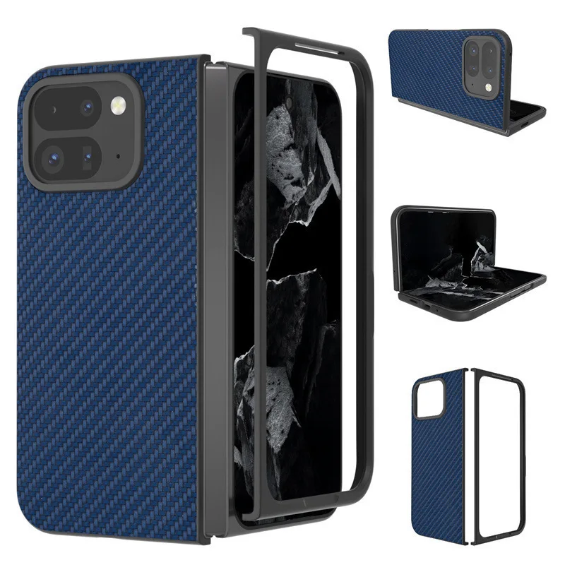 

Luxury Carbon Fiber Fundas For Google Pixel 9 Pro Fold Phone Case Back Cover Protection Pixel 9 Pro Fold Fold2 Full Case