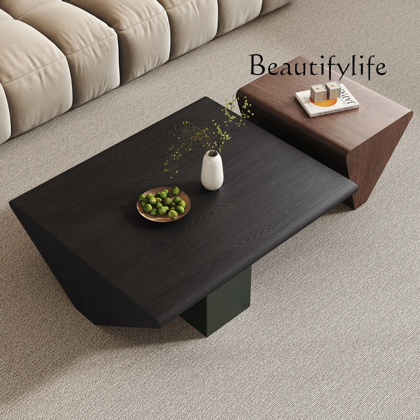 Medieval  designer creative retro coffee table combination special-shaped minimalist home