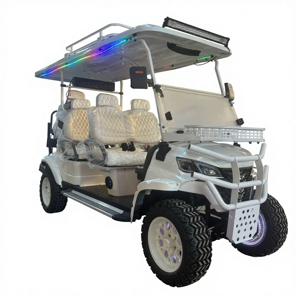 WELIFTRICH 4 +2 Seaters 6 Seats Customized Gas Golf Carts Off Road Electric Golf Push Cart Electric Sightseeing Cart