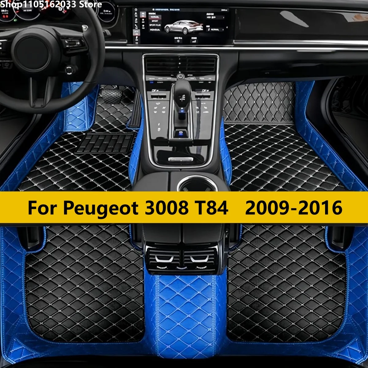 

Custom Car Floor Mats Fit For Peugeot 3008 T84 2009 2010 2011 2012 2013 2014 2015 2016 Vehicle Leather Foot Carpet Pads Full Set