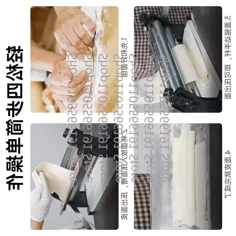 Manual Pasta Maker Stainless Steel 304 Dough Roller Adjustable Easy to Clean Durable Kitchen Tool
