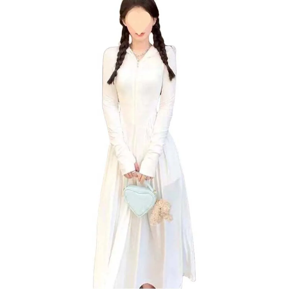

Ice Silk Sunscreen Long Hoodie Sun Protection Capes Long Skirt Jacket Anti UV Full Body Skirt Large Brim Hat Anti UV