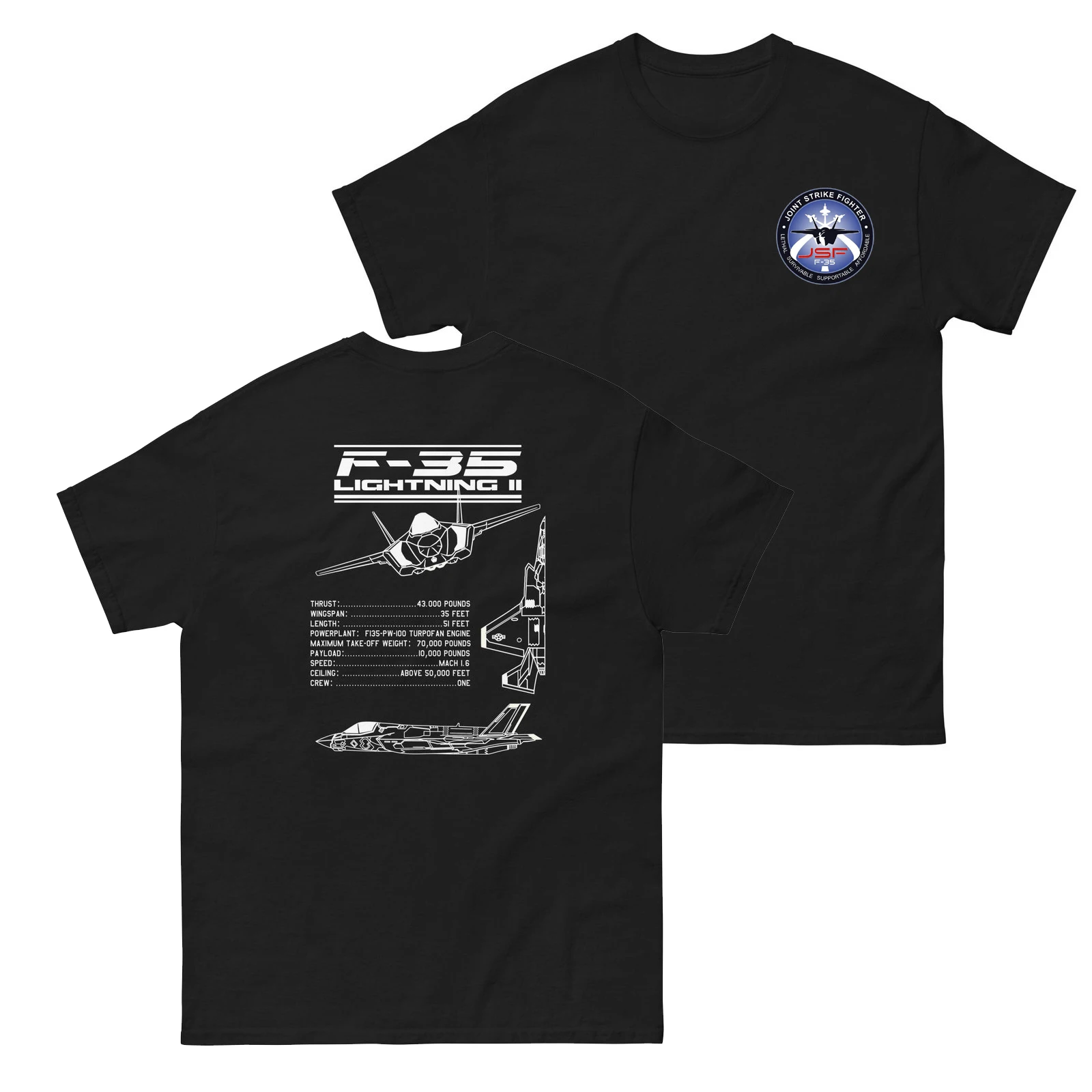 

Футболка JSF с логотипом F-35 Lightning II, модель Infographic, 100% хлопок, с круглым вырезом, летняя повседневная мужская футболка с коротким рукавом, размер S-3XL