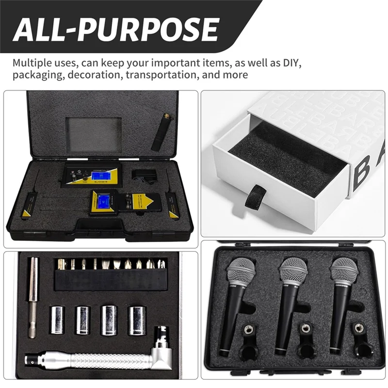 A76K Polyurethane Foam Board,40 X 30 X 2.5Cm Cuttable Foam Insert For Toolbox, Camera, Shockproof Cushioning