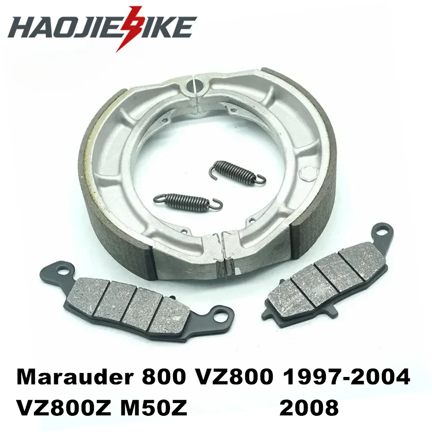 Para suzuki marauder 800 vz800 vz 800 1997-2004 vz800z m50z 2008 pastilhas de freio dianteiro da motocicleta conjunto de sapata de freio traseiro