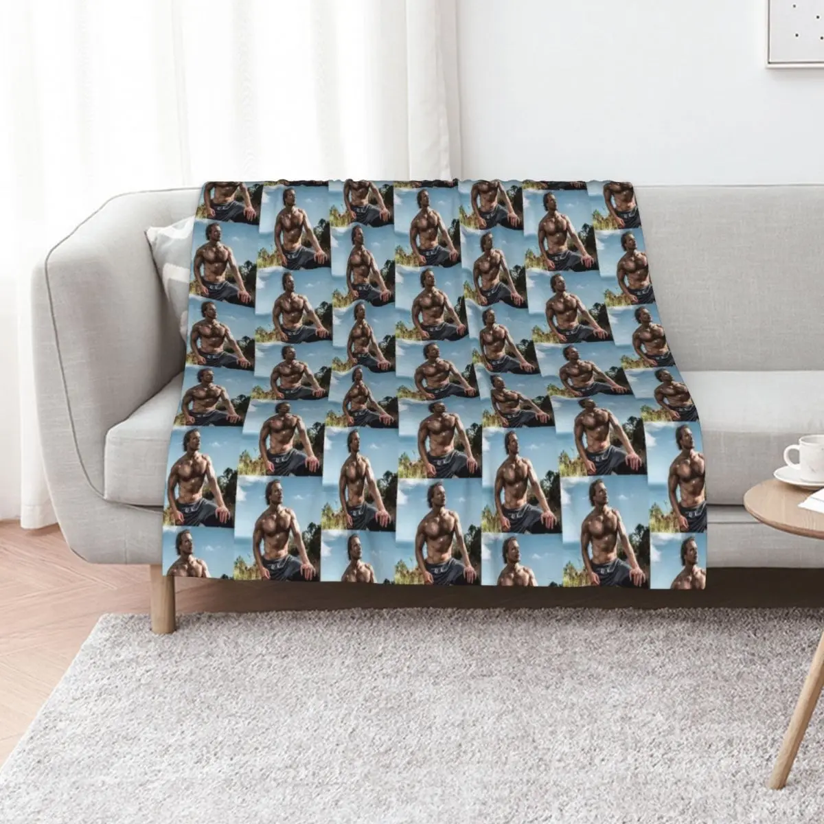 Sam Heughan Throw Blanket Sofas decorative Winter beds funny gift Plaid Cute Plaid Blankets
