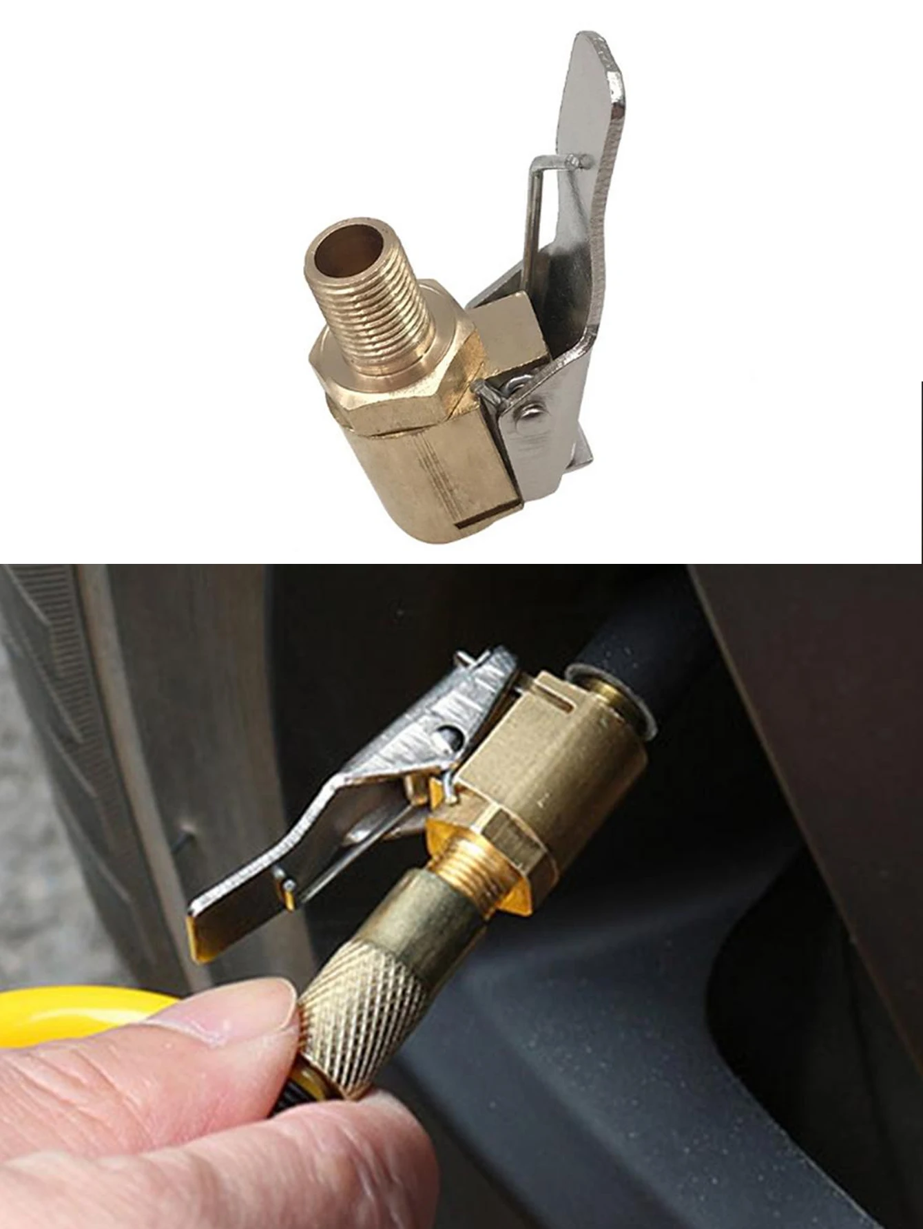 Automobile Air Pump Threaded Nozzle Tire Air Clamp Adapter Quick Conversion Head Clamp Nozzle Accessories